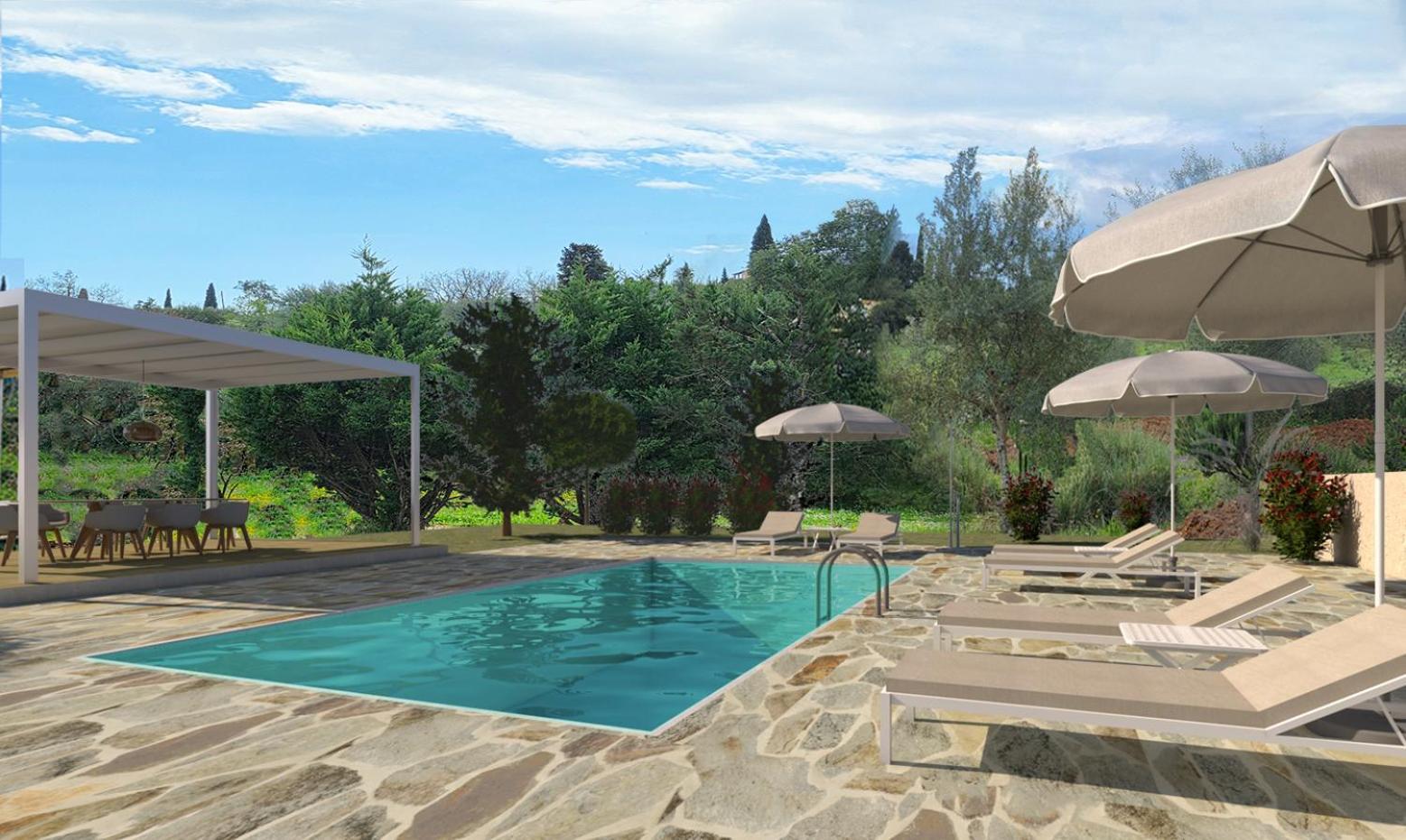 Sundial House Apartment Poulades ภายนอก รูปภาพ